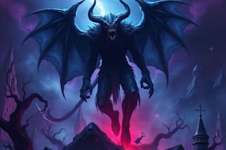 draw dark fantasy horror art for your commercial products