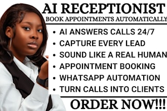 set up ai receptionist that answers calls, captures leads and books appointments