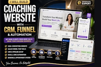 build a high converting coaching website with crm funnel and automation