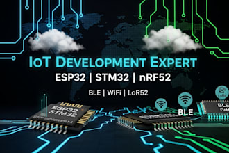 develop iot solutions using esp32 stm32 nrf52 ble wifi lora