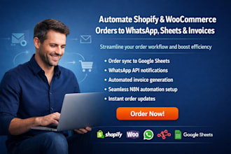automate your shopify woocommerce orders to whatsapp sheets invoice