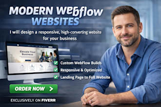 design develop a modern webflow website for your business