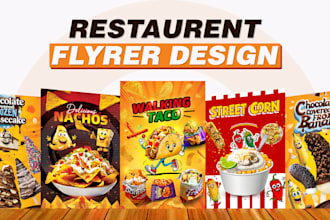 professional restaurant banner, flyer, and brochure design