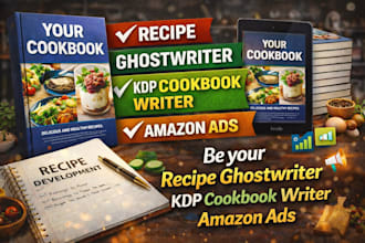 be your recipe ghostwriter kdp cookbook writer amazon ads