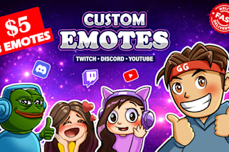draw custom emotes and badges for twitch youtube and discord