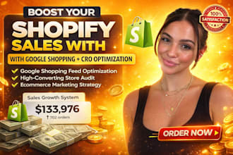 boost shopify sales google shopping feed shopify ecommerce marketing cro audit