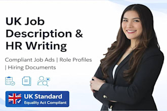 write UK job description complaint job ads role profile hiring document