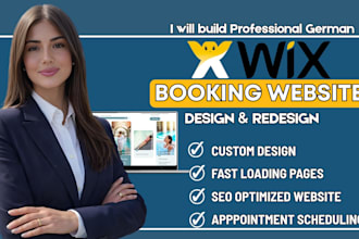 build wix booking website for german, redesign wix appointment website for coach