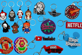 design custom 3d keychain logo lightbox coaster text 3mf for 3d printing in 24h