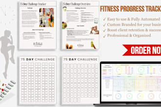 design fitness progress tracker, fitness habit tracker,fitness challenge planner