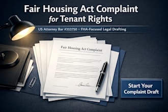 write a fair housing act complaint for tenant rights violations