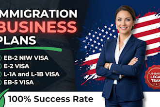 write uscis compliant eb2 niw, e2, l1 visa business plan