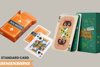 design custom playing card game, poker, board game, card art, box and rulebook