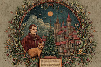 do medieval gothic manuscript style illustration