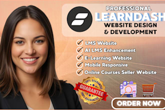 design lms website with learndash, elearning website, wordpress lms website