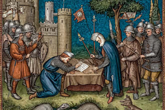 draw medieval illustration art manuscript