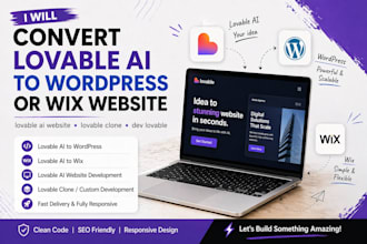 convert lovable ai website to wordpress or wix