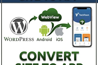convert wordpress site to android and IOS app using webview