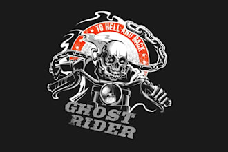 design high quality bike sports mascot logo with t shirt design
