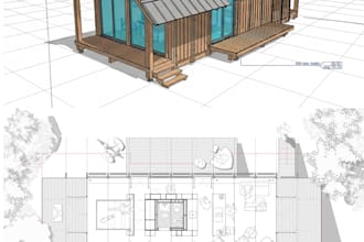 model 3d architecture in archicad or sketchup