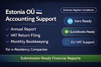 do estonia e residency oÜ bookkeeping vat return and annual report filing