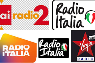 do a radio promotion for your song and ads on italy, mexico radio live
