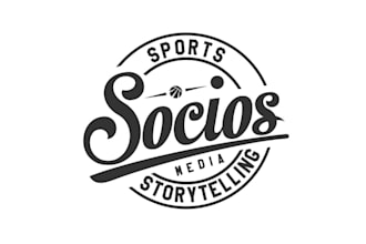 design high resolution logo for social media add some sports