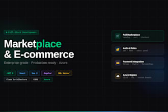develop a full stack marketplace or ecommerce platform
