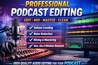 do podcast audio editing mixing mastering podcast audio noise reduction
