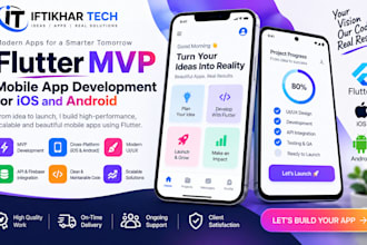 develop flutter mvp app for ios and android mobile app development