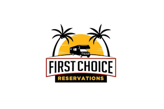 make beach front logo for recreational vehicle vacationers