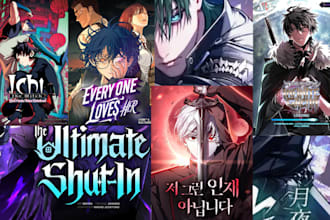 design an eye catching webtoon cover illustration for your comic