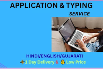 do fast hindi english and gujarati typing  PDF to word
