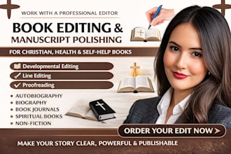 be your book editor for memoir autobiograph biogragph book journal