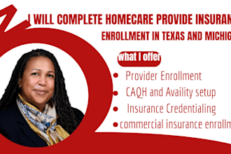 complete homecare provider insurance enrollment  in texas and michigan
