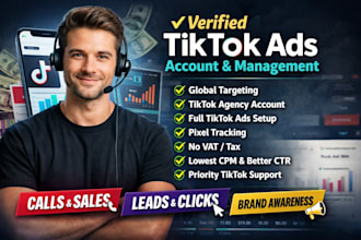 create verified tiktok agency ads account, manage tiktok ads