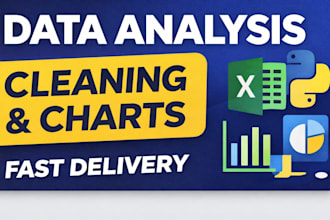 do data analysis, data cleaning and visualization in python