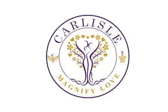 create dynamic unity emblem logo for new couple marriage