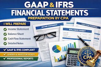 prepare gaap or ifrs compliant financial statements