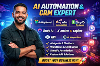 make com automation gohighlevel made com api integration lindy ai n8n shopifycrm