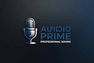 design a stylish and professional microphone logo
