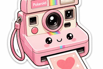 design cute kawaii pastel stickers for you