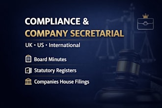 handle your corporate compliance, secretarial documents and regulatory filings