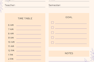 design printable study planner using canva