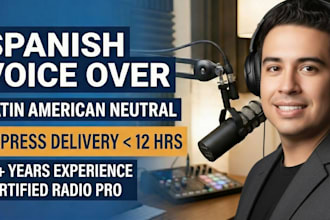 record a professional neutral spanish voice over