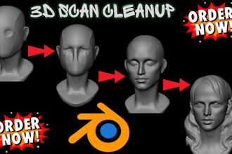 3d scan cleanup scan raw data smoothening mesh repair refining for 3d printing