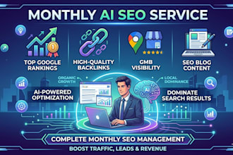 ai SEO monthly service for top google rankings backlinks and gmb visibility blog