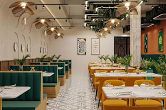 do interior design, commercial gym, 3d interior lounge, bar, restaurant design