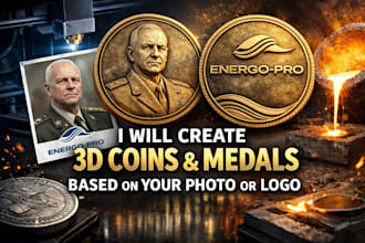 create 3d coins, medals and badges for casting and 3d printing