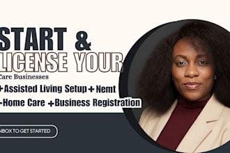 register and help you license your assisted living, group home, home care , nemt